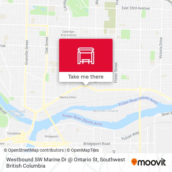 Westbound SW Marine Dr @ Ontario St map