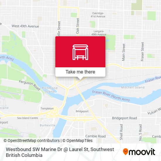 Westbound SW Marine Dr @ Laurel St map