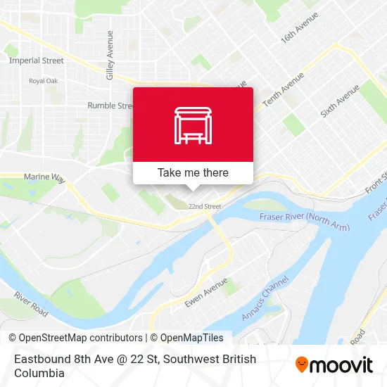 Eastbound 8th Ave @ 22 St map