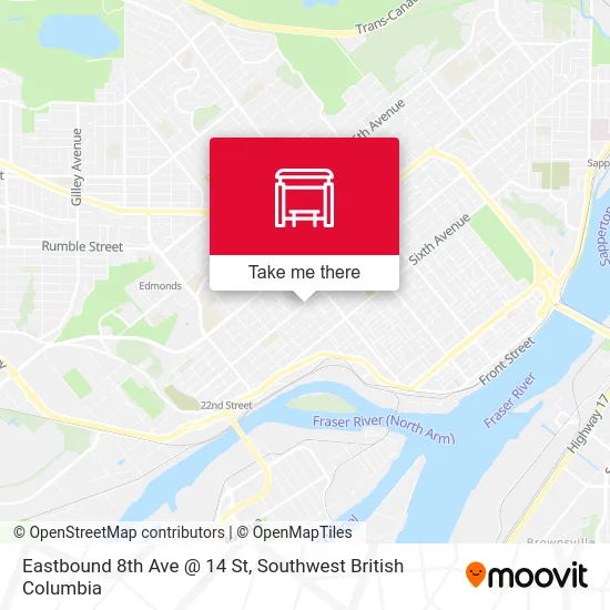 Eastbound 8th Ave @ 14 St map