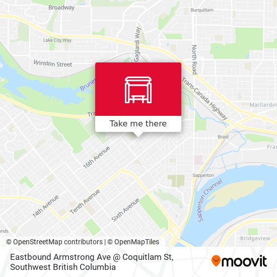 Eastbound Armstrong Ave @ Coquitlam St plan
