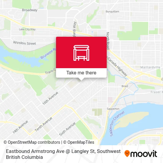 Eastbound Armstrong Ave @ Langley St plan