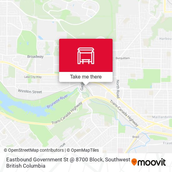 Eastbound Government St @ 8700 Block map