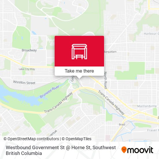 Westbound Government St @ Horne St map