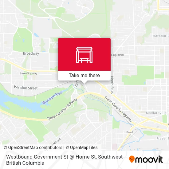 Westbound Government St @ Horne St map