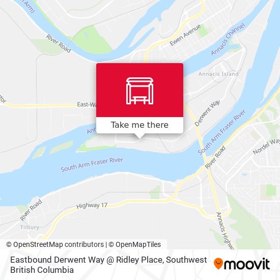 Eastbound Derwent Way @ Ridley Place map