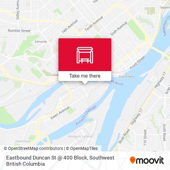 Eastbound Duncan St @ 400 Block map