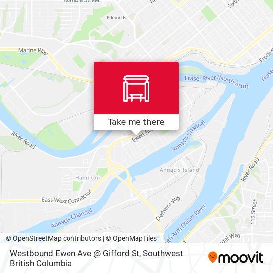 Westbound Ewen Ave @ Gifford St map