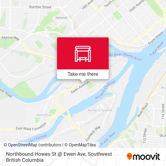 Northbound Howes St @ Ewen Ave map