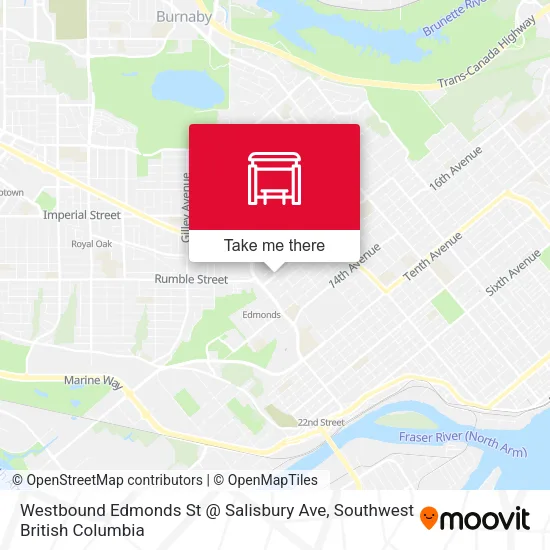 Westbound Edmonds St @ Salisbury Ave map