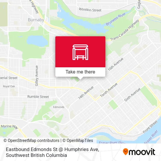 Eastbound Edmonds St @ Humphries Ave map