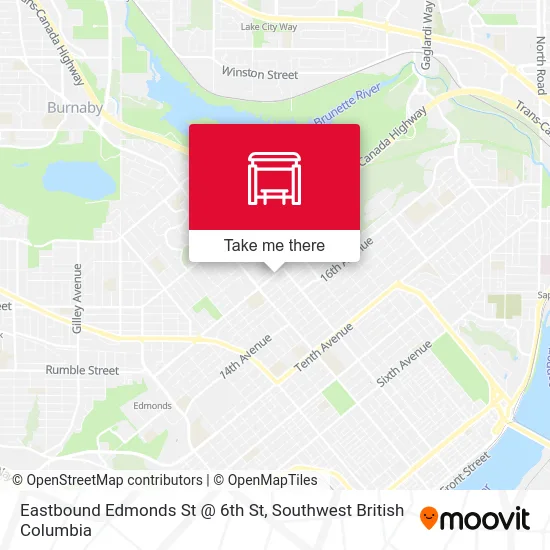 Eastbound Edmonds St @ 6th St map