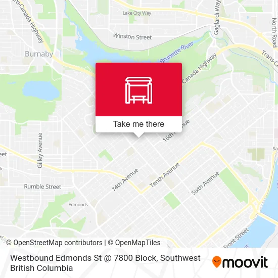Westbound Edmonds St @ 7800 Block map