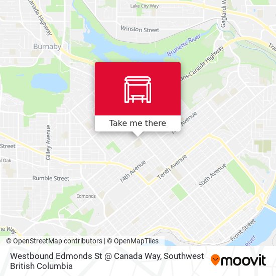 Westbound Edmonds St @ Canada Way plan