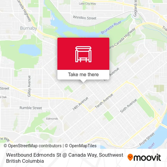 Westbound Edmonds St @ Canada Way plan