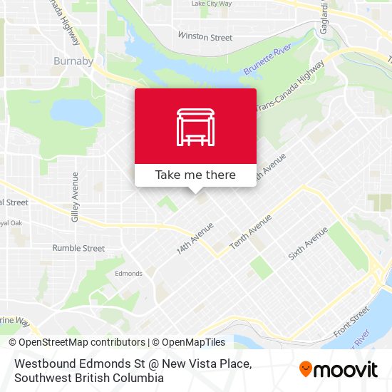 Westbound Edmonds St @ New Vista Place map