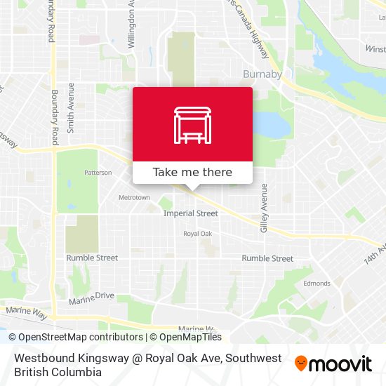 Westbound Kingsway @ Royal Oak Ave plan