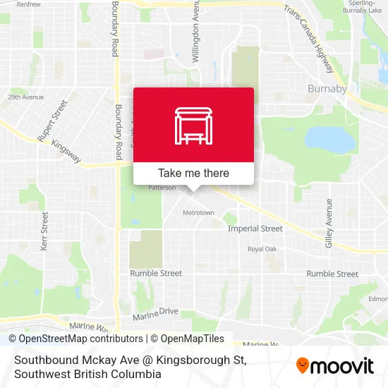 Southbound Mckay Ave @ Kingsborough St plan