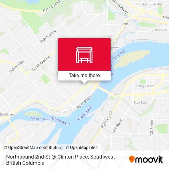 Northbound 2nd St @ Clinton Place map