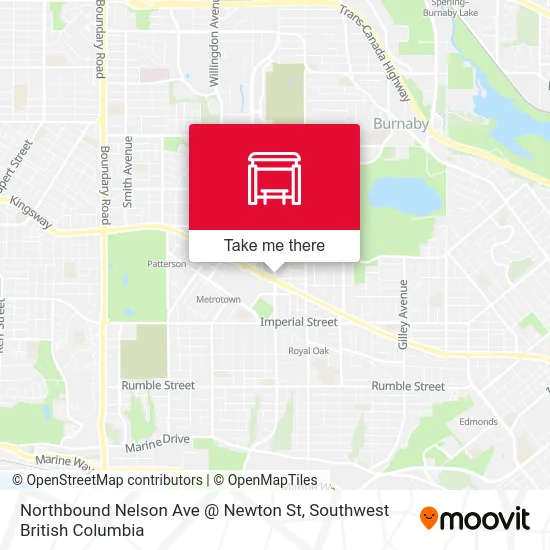 Northbound Nelson Ave @ Newton St map