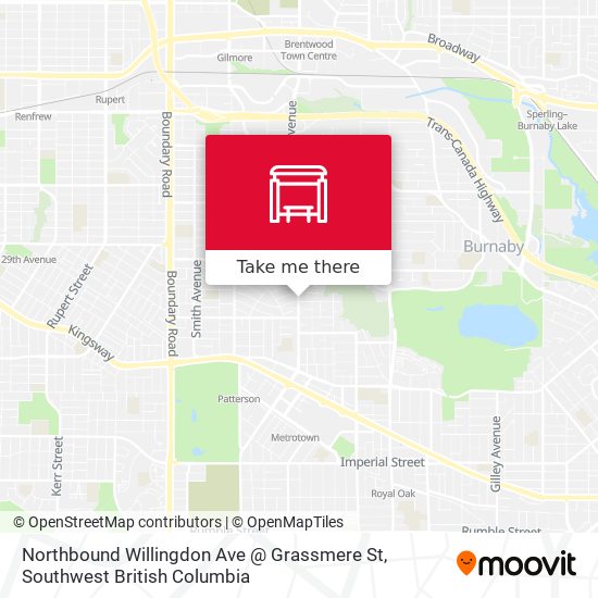 Northbound Willingdon Ave @ Grassmere St map