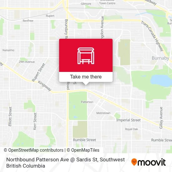 Northbound Patterson Ave @ Sardis St map