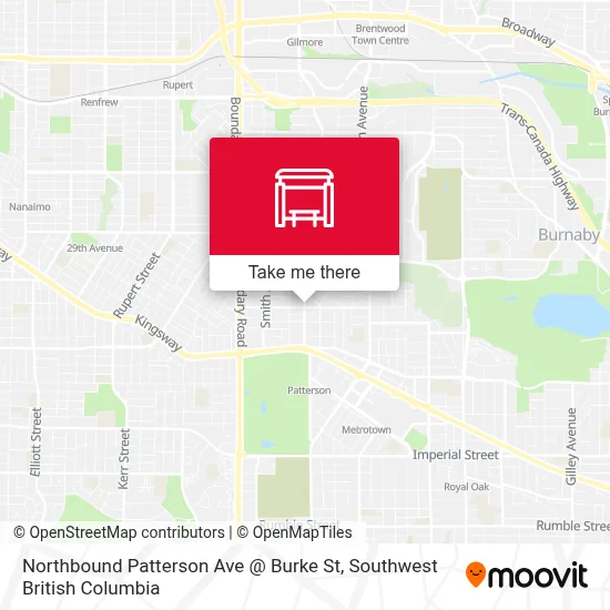 Northbound Patterson Ave @ Burke St map