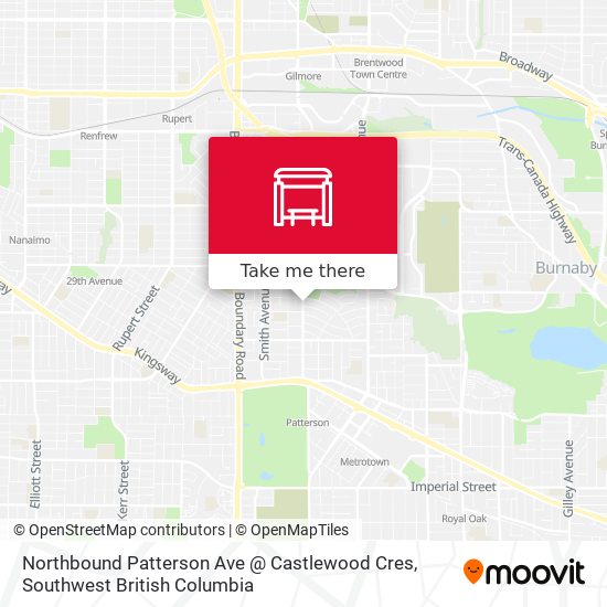 Northbound Patterson Ave @ Castlewood Cres map