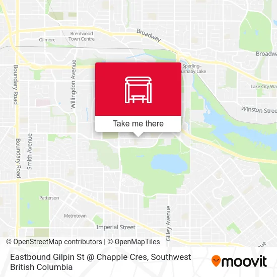 Eastbound Gilpin St @ Chapple Cres map