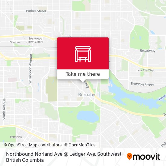 Northbound Norland Ave @ Ledger Ave map