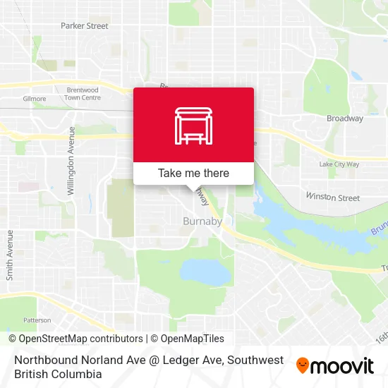 Northbound Norland Ave @ Ledger Ave map