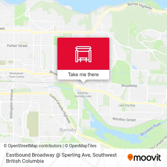 Eastbound Broadway @ Sperling Ave map