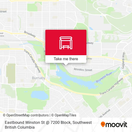 Eastbound Winston St @ 7200 Block map