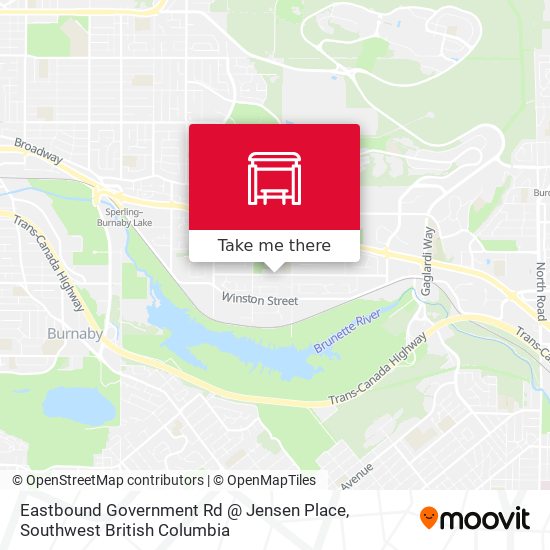 Eastbound Government Rd @ Jensen Place plan
