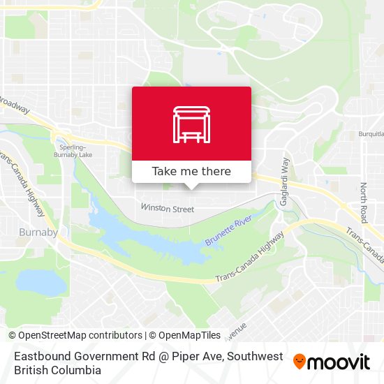 Eastbound Government Rd @ Piper Ave map