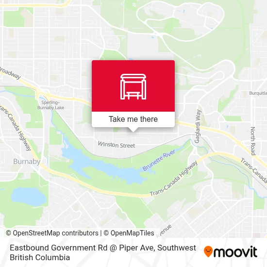 Eastbound Government Rd @ Piper Ave map