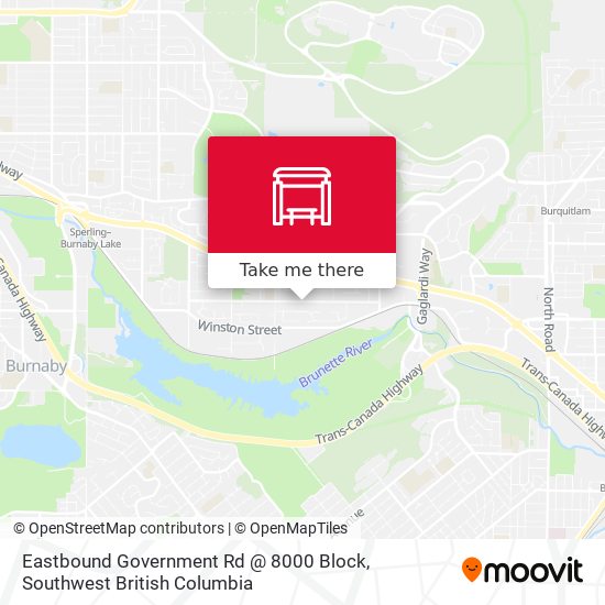 Eastbound Government Rd @ 8000 Block map