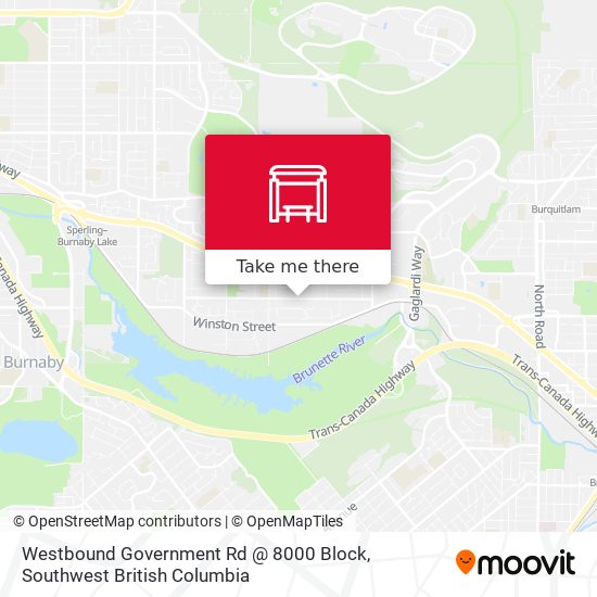 Westbound Government Rd @ 8000 Block map