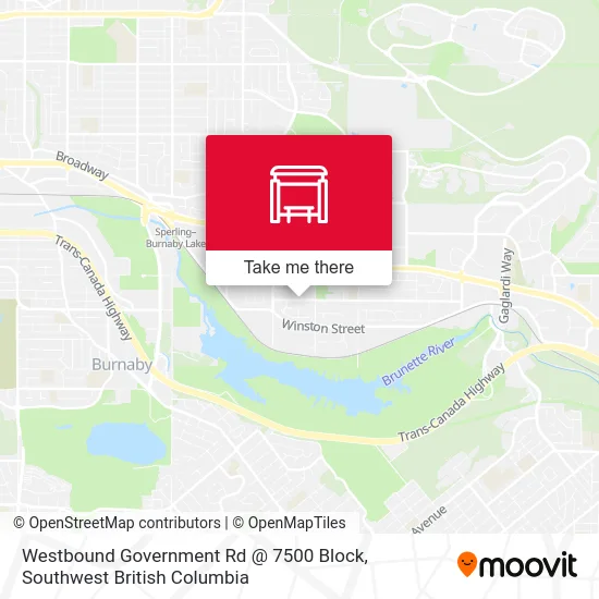 Westbound Government Rd @ 7500 Block map