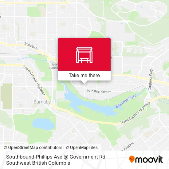 Southbound Phillips Ave @ Government Rd map