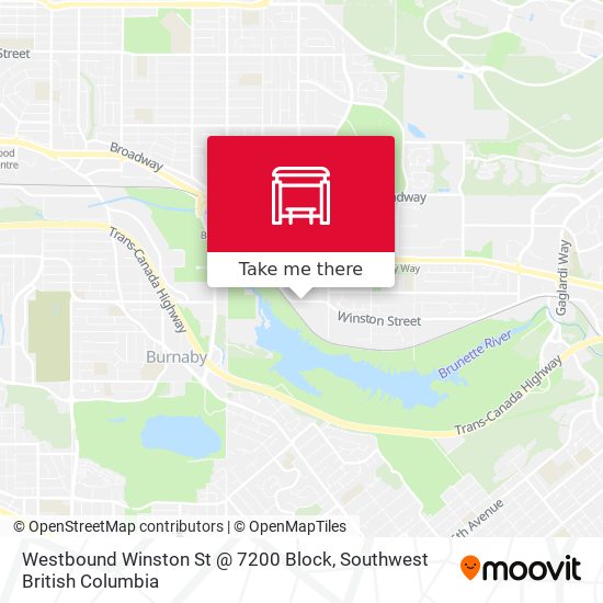 Westbound Winston St @ 7200 Block map