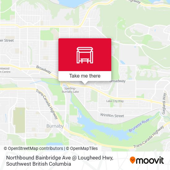 Northbound Bainbridge Ave @ Lougheed Hwy map