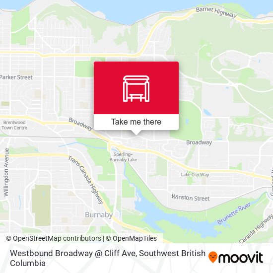 Westbound Broadway @ Cliff Ave plan