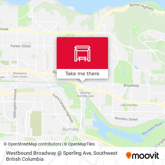 Westbound Broadway @ Sperling Ave map