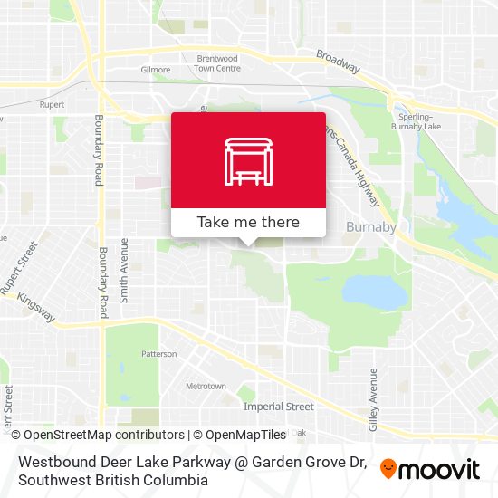 Westbound Deer Lake Parkway @ Garden Grove Dr map