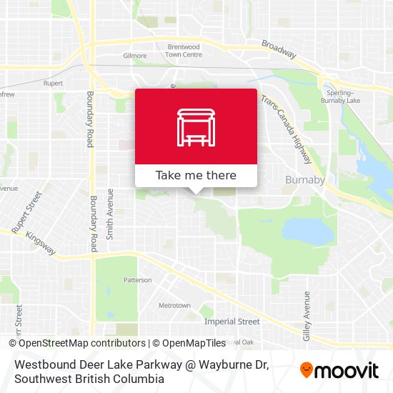 Westbound Deer Lake Parkway @ Wayburne Dr map