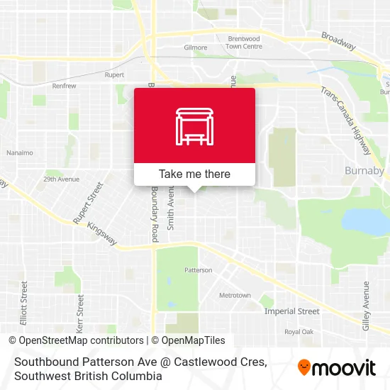 Southbound Patterson Ave @ Castlewood Cres map