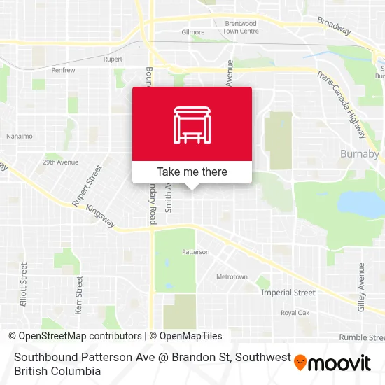 Southbound Patterson Ave @ Brandon St map