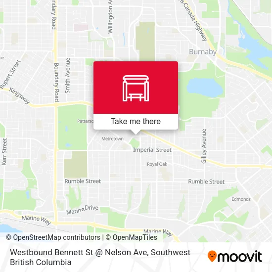 Westbound Bennett St @ Nelson Ave plan