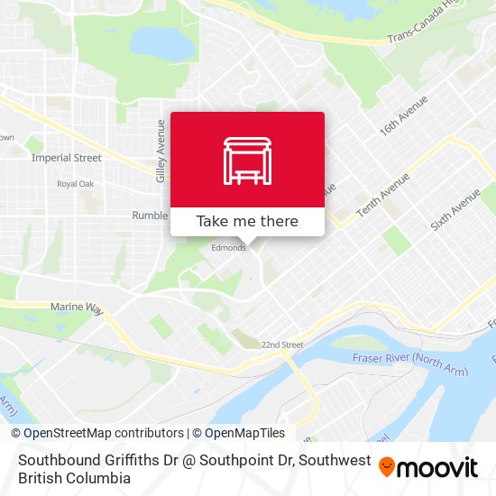 Southbound Griffiths Dr @ Southpoint Dr map